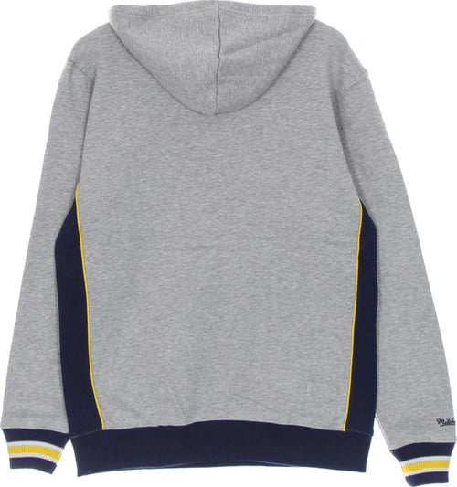 MITCHELL-&-NESS-Felpa-Cappuccio-Uomo-Ncaa-Pinnacle-Heavyweight-Fleece-Hoodie-Msuspa-Navy/yellow-da-uomo
