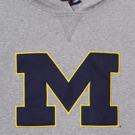 MITCHELL-&amp;-NESS-Felpa-Cappuccio-Uomo-Ncaa-Pinnacle-Heavyweight-Fleece-Hoodie-Msuspa-Navy/yellow-da-uomo