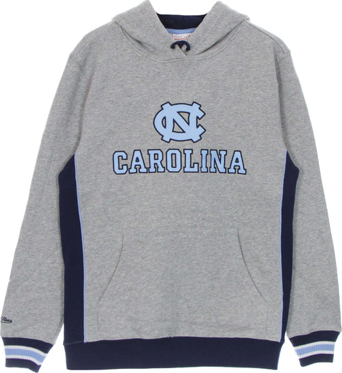 MITCHELL-&-NESS-Felpa-Cappuccio-Uomo-Ncaa-Pinnacle-Heavyweight-Fleece-Hoodie-Unchee-Navy/light-Blue-da-uomo