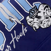 MITCHELL-&-NESS-Felpa-Cappuccio-Uomo-Ncaa-Premium-Vintage-Logo-Fleece-Hoodie-Unchee-Navy-da-uomo