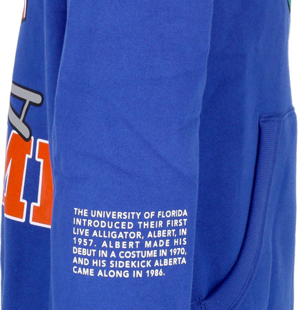 MITCHELL-&amp;-NESS-Felpa-Cappuccio-Uomo-Ncaa-Team-Origins-Fleece-Hoodie-Flogat-Royal-da-uomo