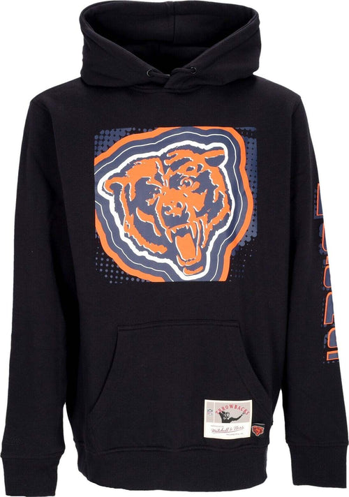 MITCHELL-&-NESS-Felpa-Cappuccio-Uomo-Nfl-Big-Face-7.0-Hoodie-Chibea-Black-da-uomo