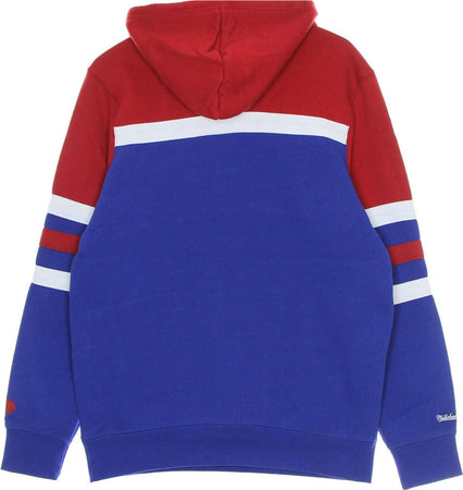MITCHELL-&amp;-NESS-Felpa-Cappuccio-Uomo-Nfl-Head-Coach-Hoody-Bufbil-Original-Team-Colors-da-uomo