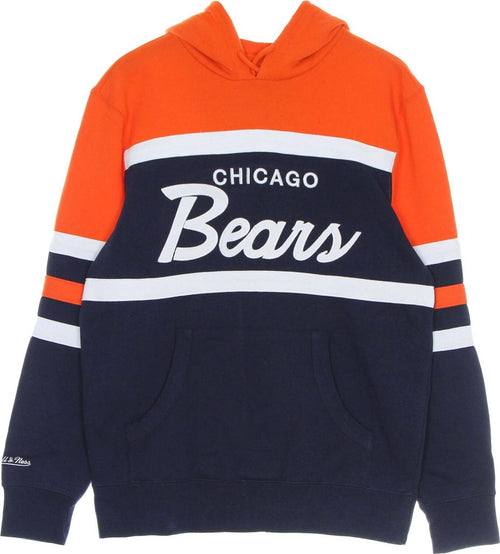 MITCHELL-&-NESS-Felpa-Cappuccio-Uomo-Nfl-Head-Coach-Hoody-Chibea-Original-Team-Colors-da-uomo