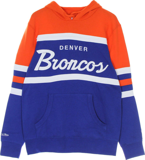 MITCHELL-&-NESS-Felpa-Cappuccio-Uomo-Nfl-Head-Coach-Hoody-Denbro-Original-Team-Colors-da-uomo