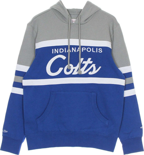 MITCHELL-&-NESS-Felpa-Cappuccio-Uomo-Nfl-Head-Coach-Hoody-Indcol-Original-Team-Colors-da-uomo