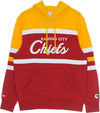 MITCHELL-&-NESS-Felpa-Cappuccio-Uomo-Nfl-Head-Coach-Hoody-Kanchi-Gold/red-da-uomo