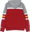 MITCHELL-&-NESS-Felpa-Cappuccio-Uomo-Nfl-Head-Coach-Hoody-Kanchi-Grey/red-da-uomo
