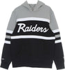 MITCHELL-&amp;-NESS-Felpa-Cappuccio-Uomo-Nfl-Head-Coach-Hoody-Oakrai-Original-Team-Colors-da-uomo