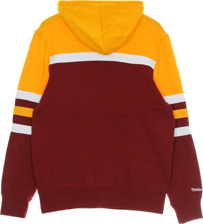 MITCHELL-&amp;-NESS-Felpa-Cappuccio-Uomo-Nfl-Head-Coach-Hoody-Wasfte-Original-Team-Colors-da-uomo