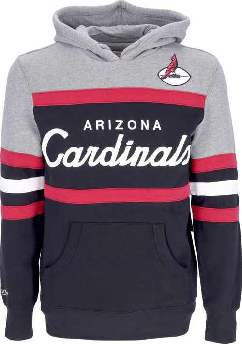 MITCHELL-&-NESS-Felpa-Cappuccio-Uomo-Nfl-Headcoach-Hoodie-Aricar-Black-da-uomo