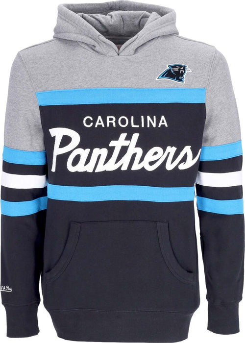 MITCHELL-&-NESS-Felpa-Cappuccio-Uomo-Nfl-Headcoach-Hoodie-Carpan-Black-da-uomo