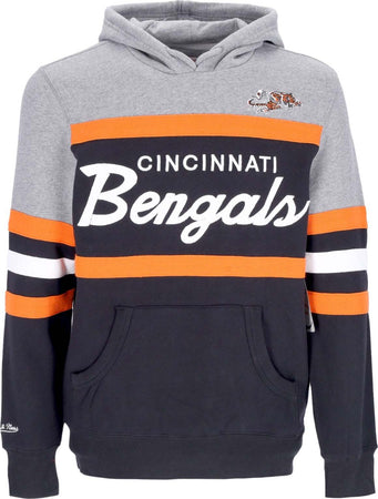 MITCHELL-&amp;-NESS-Felpa-Cappuccio-Uomo-Nfl-Headcoach-Hoodie-Cinben-Black-da-uomo