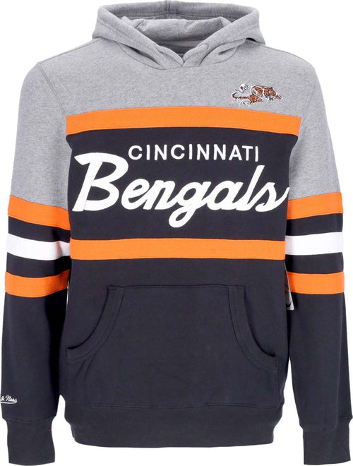 MITCHELL-&-NESS-Felpa-Cappuccio-Uomo-Nfl-Headcoach-Hoodie-Cinben-Black-da-uomo