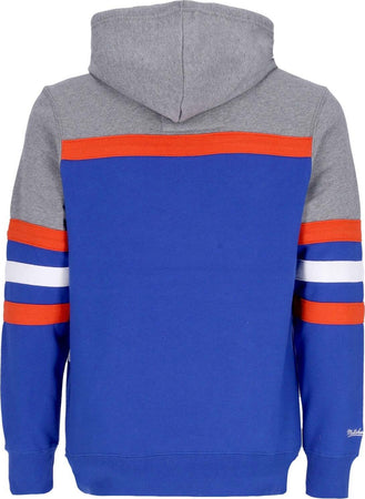 MITCHELL-&amp;-NESS-Felpa-Cappuccio-Uomo-Nfl-Headcoach-Hoodie-Denbro-Royal-da-uomo