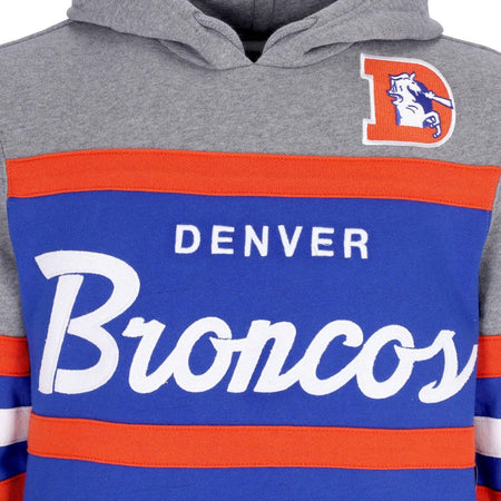 MITCHELL-&amp;-NESS-Felpa-Cappuccio-Uomo-Nfl-Headcoach-Hoodie-Denbro-Royal-da-uomo
