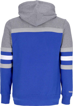 MITCHELL-&amp;-NESS-Felpa-Cappuccio-Uomo-Nfl-Headcoach-Hoodie-Indcol-Royal-da-uomo