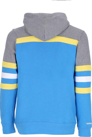 MITCHELL-&amp;-NESS-Felpa-Cappuccio-Uomo-Nfl-Headcoach-Hoodie-Loscha-Light-Blue-da-uomo