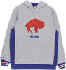 MITCHELL-&amp;-NESS-Felpa-Cappuccio-Uomo-Nfl-Pinnacle-Heavyweight-Fleece-Hoodie-Bufbil-Grey-Heather/original-Team-Colors-da-uomo