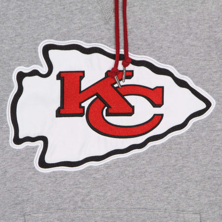 MITCHELL-&amp;-NESS-Felpa-Cappuccio-Uomo-Nfl-Pinnacle-Heavyweight-Fleece-Hoodie-Kanchi-Grey-Heather/original-Team-Colors-da-uomo