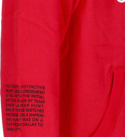 MITCHELL-&amp;-NESS-Felpa-Cappuccio-Uomo-Nfl-Team-Origins-Fleece-Hoodie-Kanchi-Scarlet-da-uomo