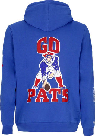 MITCHELL-&amp;-NESS-Felpa-Cappuccio-Uomo-Nfl-Team-Origins-Fleece-Hoodie-Neepat-Royal-da-uomo