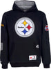 MITCHELL-&amp;-NESS-Felpa-Cappuccio-Uomo-Nfl-Team-Origins-Fleece-Hoodie-Pitste-Black-da-uomo