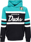 MITCHELL-&-NESS-Felpa-Cappuccio-Uomo-Nhl-Head-Coach-Hoodie-Anaduc-Original-Team-Colors-da-uomo