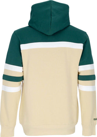 MITCHELL-&amp;-NESS-Felpa-Cappuccio-Uomo-Nhl-Head-Coach-Hoodie-Minwil-Original-Team-Colors-da-uomo
