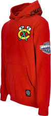MITCHELL-&-NESS-Felpa-Cappuccio-Uomo-Nhl-Hometown-Fleece-Hoodie-Chibla-Scarlet-da-uomo