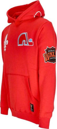 MITCHELL-&amp;-NESS-Felpa-Cappuccio-Uomo-Nhl-Hometown-Fleece-Hoodie-Quenor-Red-da-uomo