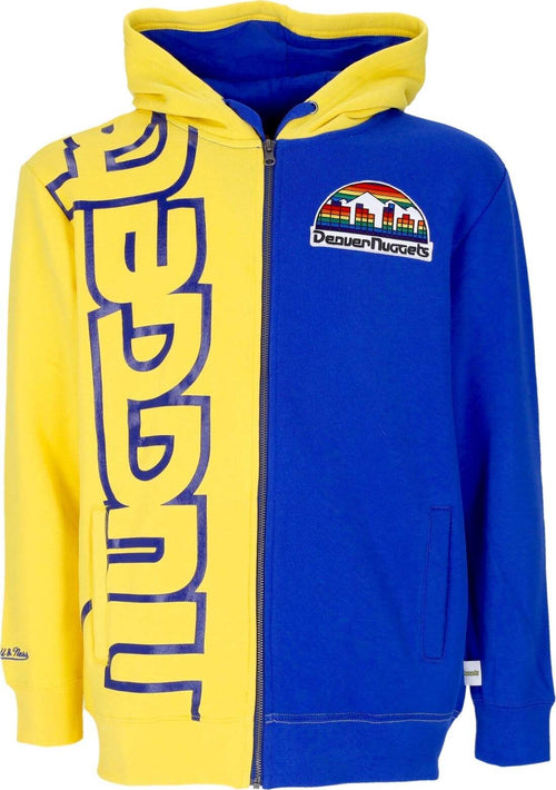 MITCHELL-&-NESS-Felpa-Cappuccio-Zip-Uomo-Nba-Full-Zip-Fleece-2.0-Hardwood-Classics-Dennug-Multi-da-uomo