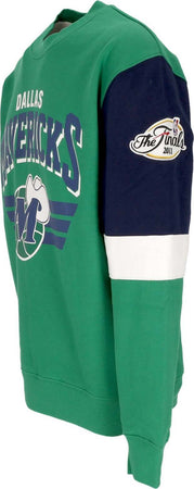 MITCHELL-&amp;-NESS-Felpa-Girocollo-Uomo-Nba-All-Over-Crew-3.0-Dalmav-Original-Team-Colors-da-uomo