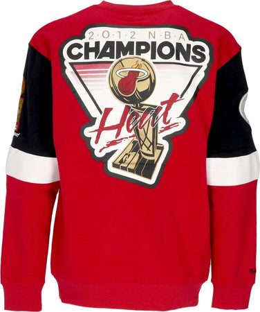 MITCHELL-&amp;-NESS-Felpa-Girocollo-Uomo-Nba-All-Over-Crew-3.0-Miahea-Original-Team-Colors-da-uomo