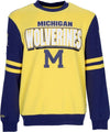 MITCHELL-&-NESS-Felpa-Girocollo-Uomo-Ncaa-All-Over-Crew-2.0-Micwol-Original-Team-Colors-da-uomo