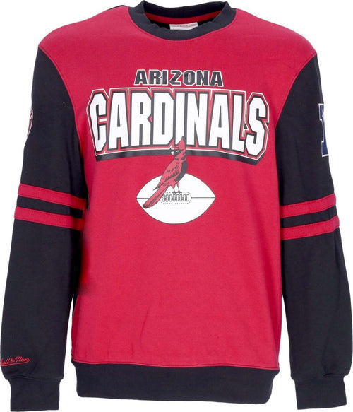 MITCHELL-&-NESS-Felpa-Girocollo-Uomo-Nfl-All-Over-Crew-2.0-Aricar-Original-Team-Colors-da-uomo