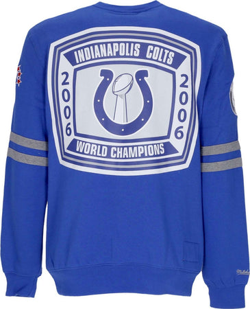 MITCHELL-&amp;-NESS-Felpa-Girocollo-Uomo-Nfl-All-Over-Crew-2.0-Indcol-Original-Team-Colors-da-uomo
