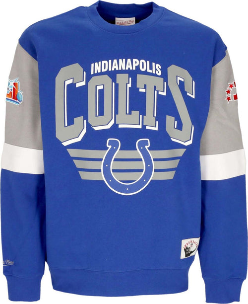 MITCHELL-&-NESS-Felpa-Girocollo-Uomo-Nfl-All-Over-Crew-3.0-Indcol-Original-Team-Colors-da-uomo