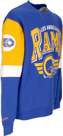 MITCHELL-&amp;-NESS-Felpa-Girocollo-Uomo-Nfl-All-Over-Crew-3.0-Losram-Original-Team-Colors-da-uomo