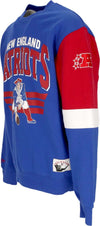 MITCHELL-&-NESS-Felpa-Girocollo-Uomo-Nfl-All-Over-Crew-3.0-Neepat-Original-Team-Colors-da-uomo