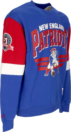 MITCHELL-&amp;-NESS-Felpa-Girocollo-Uomo-Nfl-All-Over-Crew-3.0-Neepat-Original-Team-Colors-da-uomo