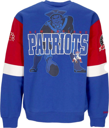 MITCHELL-&amp;-NESS-Felpa-Girocollo-Uomo-Nfl-All-Over-Crew-3.0-Neepat-Original-Team-Colors-da-uomo