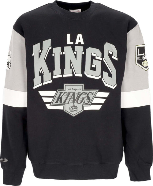 MITCHELL-&-NESS-Felpa-Girocollo-Uomo-Nhl-All-Over-Crew-3.0-Loskin-Original-Team-Colors-da-uomo