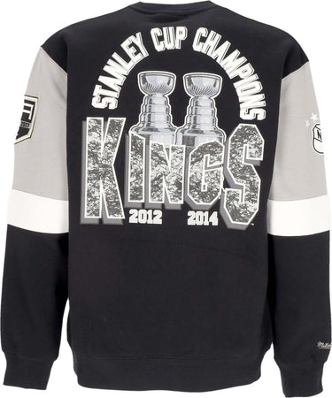 MITCHELL-&amp;-NESS-Felpa-Girocollo-Uomo-Nhl-All-Over-Crew-3.0-Loskin-Original-Team-Colors-da-uomo