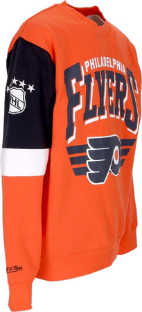 MITCHELL-&amp;-NESS-Felpa-Girocollo-Uomo-Nhl-All-Over-Crew-3.0-Phifly-Original-Team-Colors-da-uomo