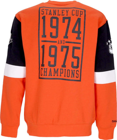 MITCHELL-&amp;-NESS-Felpa-Girocollo-Uomo-Nhl-All-Over-Crew-3.0-Phifly-Original-Team-Colors-da-uomo
