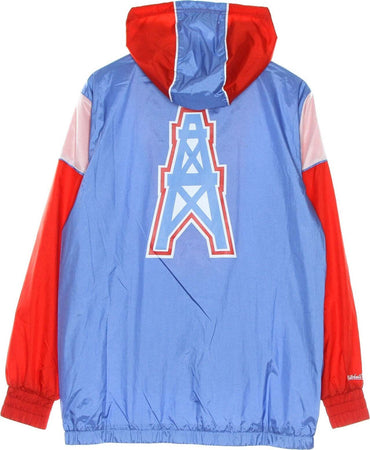 MITCHELL-&amp;-NESS-Giacca-a-Vento-Infilabile-Uomo-Nfl-Highlight-Reel-Windbreaker-Houoil-Light-Blue-da-uomo