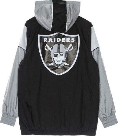 MITCHELL-&amp;-NESS-Giacca-a-Vento-Infilabile-Uomo-Nfl-Highlight-Reel-Windbreaker-Oakrai-Black-da-uomo