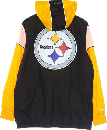 MITCHELL-&amp;-NESS-Giacca-a-Vento-Infilabile-Uomo-Nfl-Highlight-Reel-Windbreaker-Pitste-Black-da-uomo
