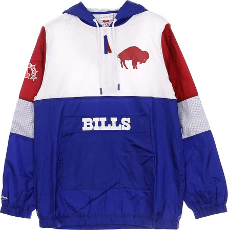 MITCHELL-&amp;-NESS-Giacca-a-Vento-Infilabile-Uomo-Nfl-Surprise-Win-Windbreaker-Bufbil-Original-Team-Colors-da-uomo